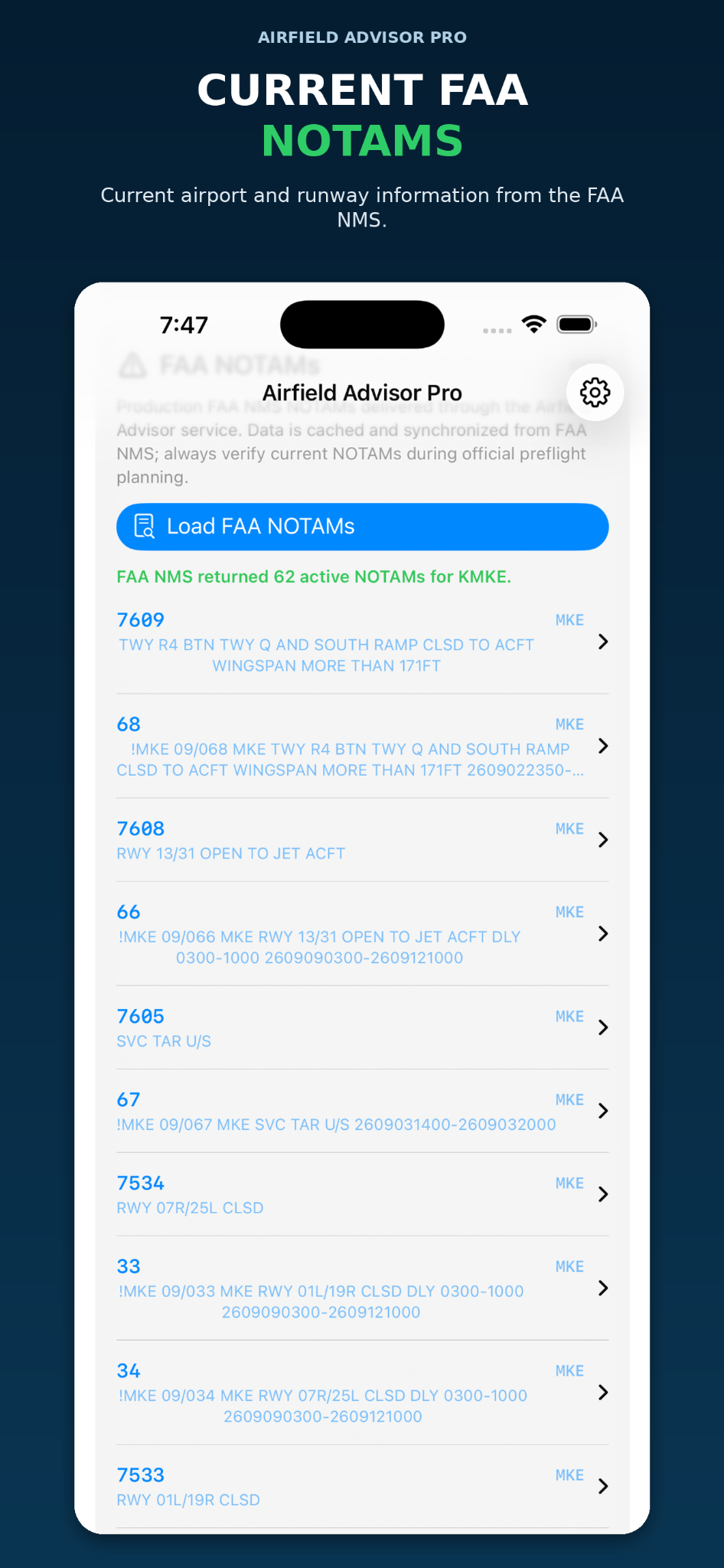 FAA NOTAMs