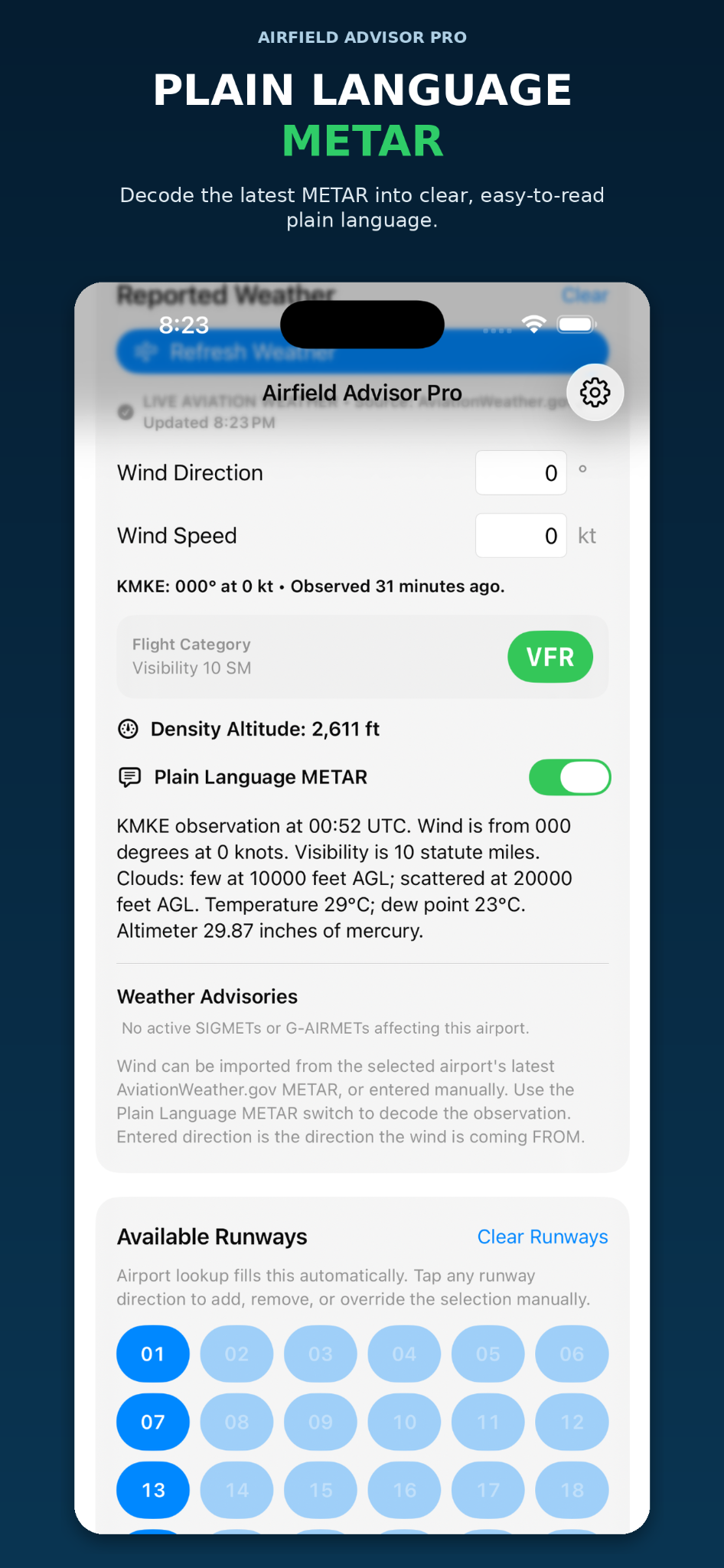 Plain-language METAR
